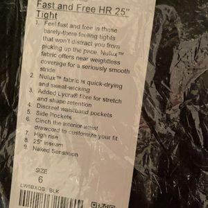 Fast and Free HR 25” Tights (BRAND NEW)
